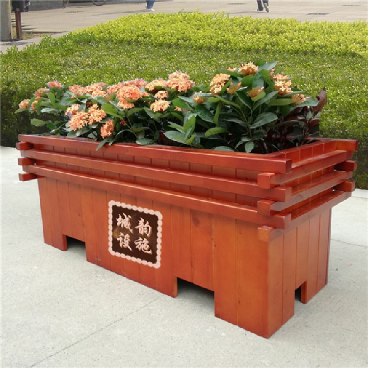 环保防腐木花箱品种繁多碳化防腐木花箱威客电竞(图2)