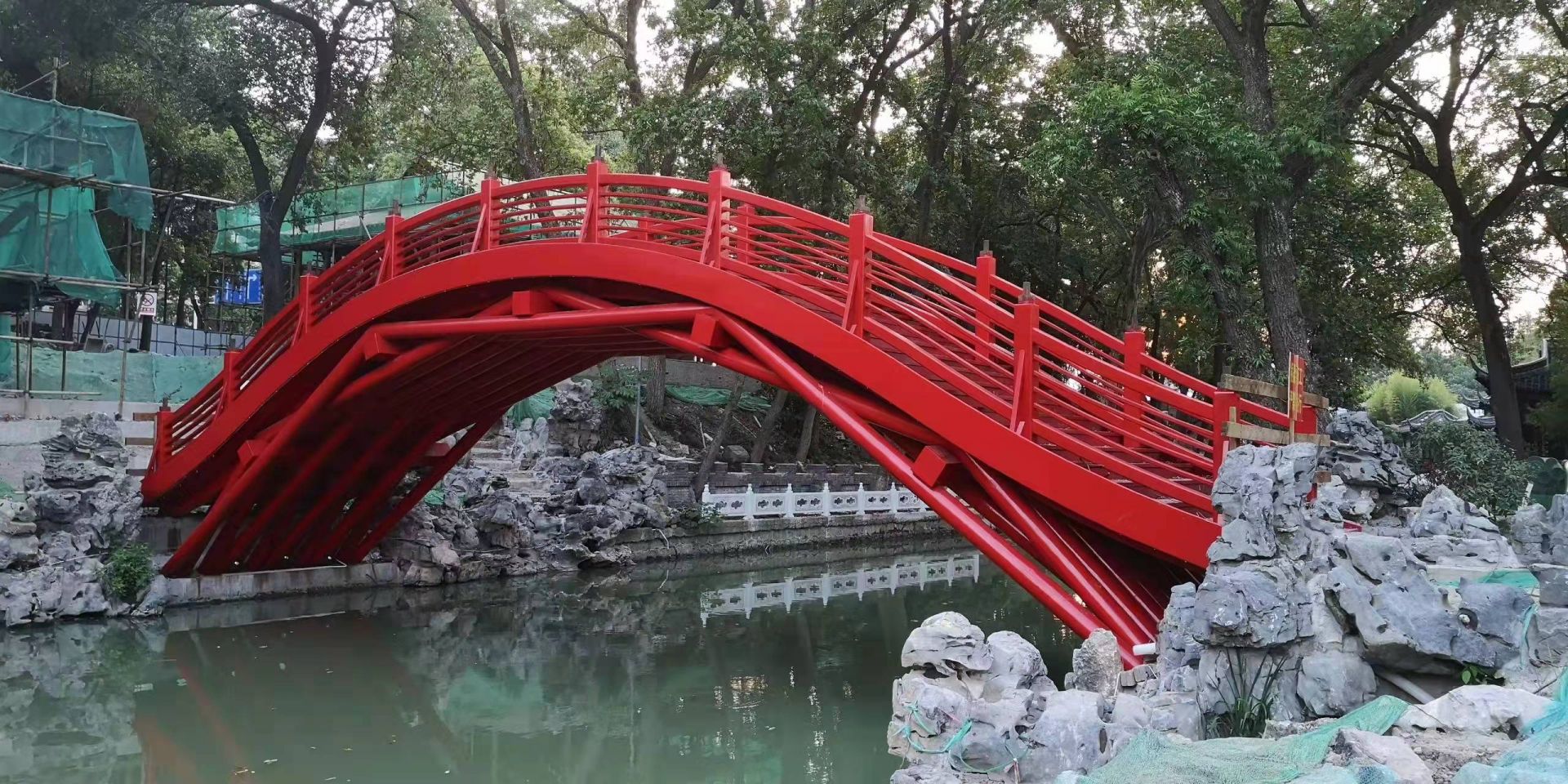 一边守成一边创威客电竞新 扬企用榫卯工艺复建古红桥(图2)